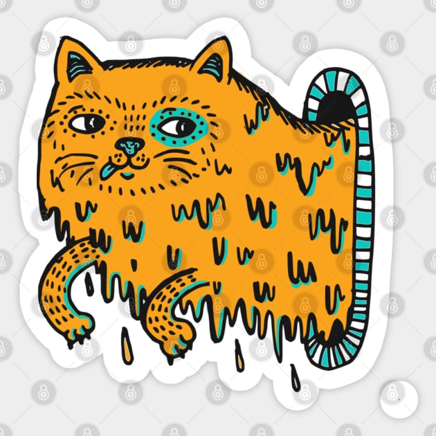 Liquid cat Sticker by ratkiss